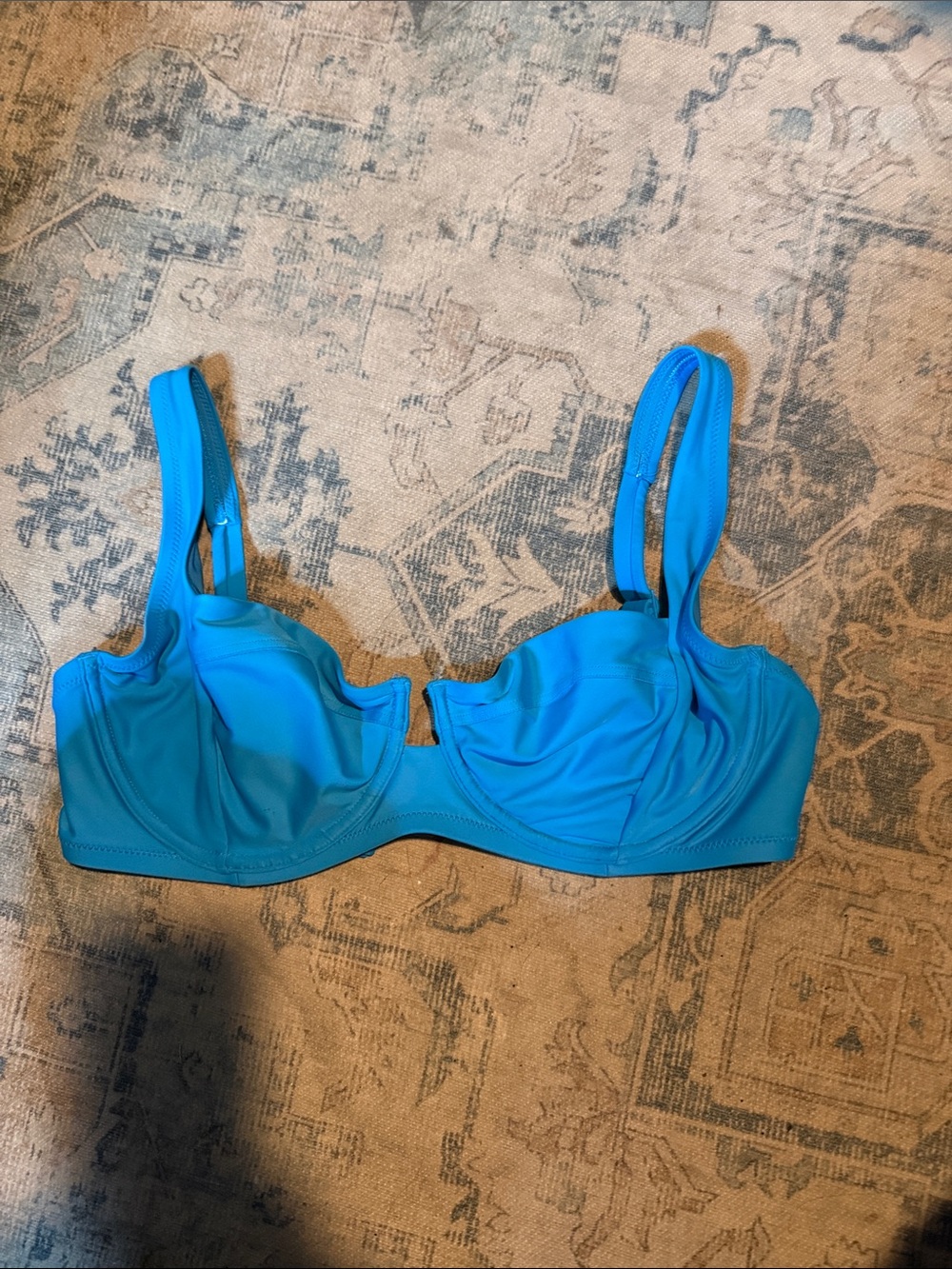 aerie Bright Turquoise Blue Underwire Bikini Top